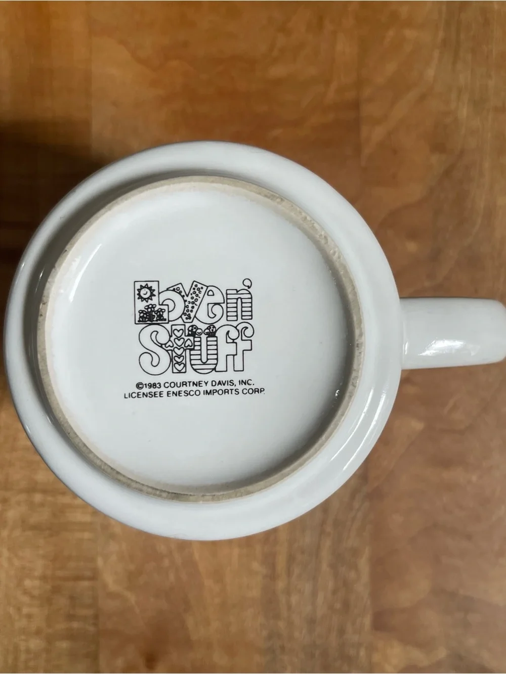 Vintage 1983 Loven' Stuff I LOVE YOU MOM HUG Mug Enesco Courtney Davis Colorful